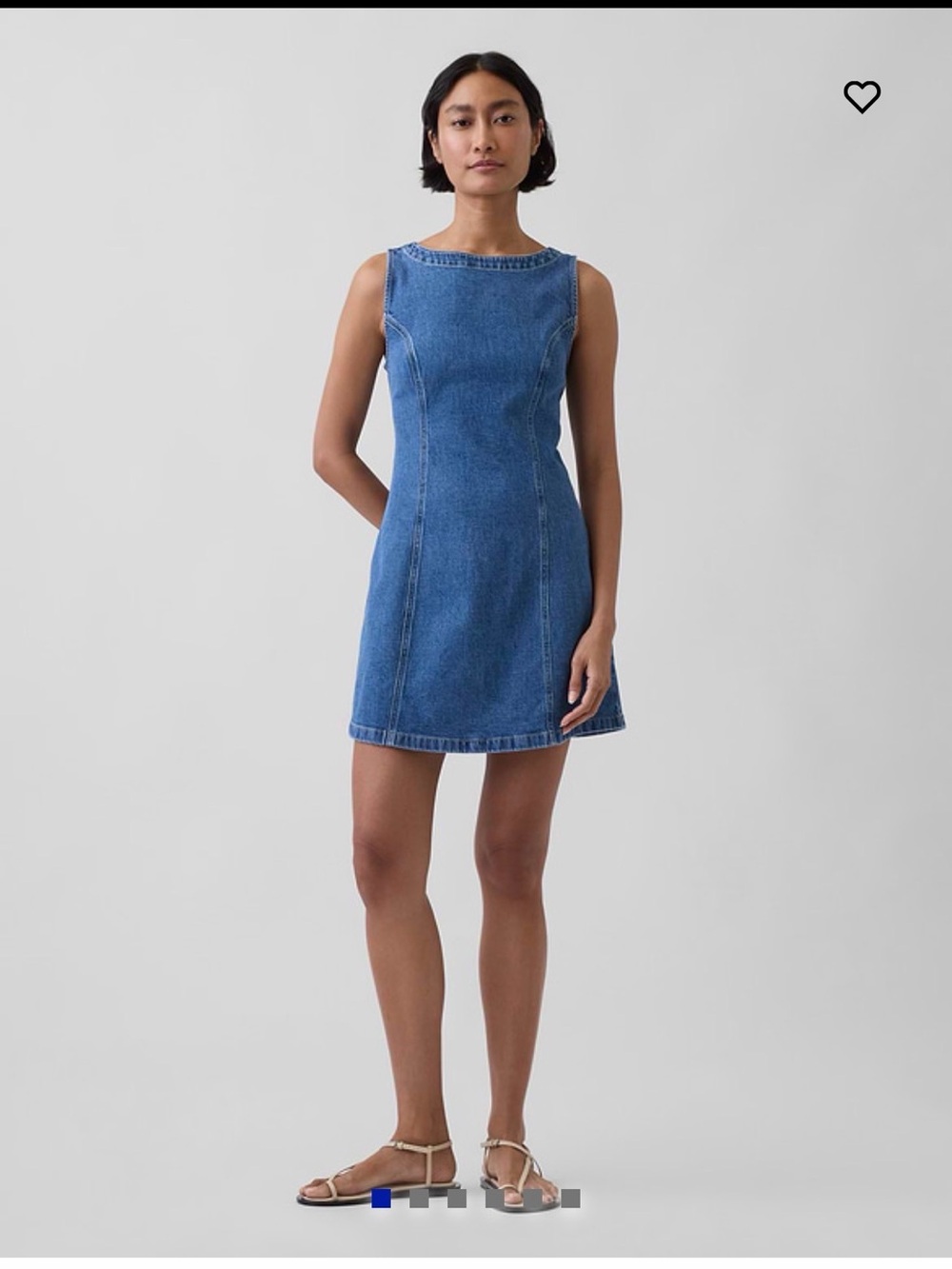 GAP Sleeveless Blue Denim Shift Dress